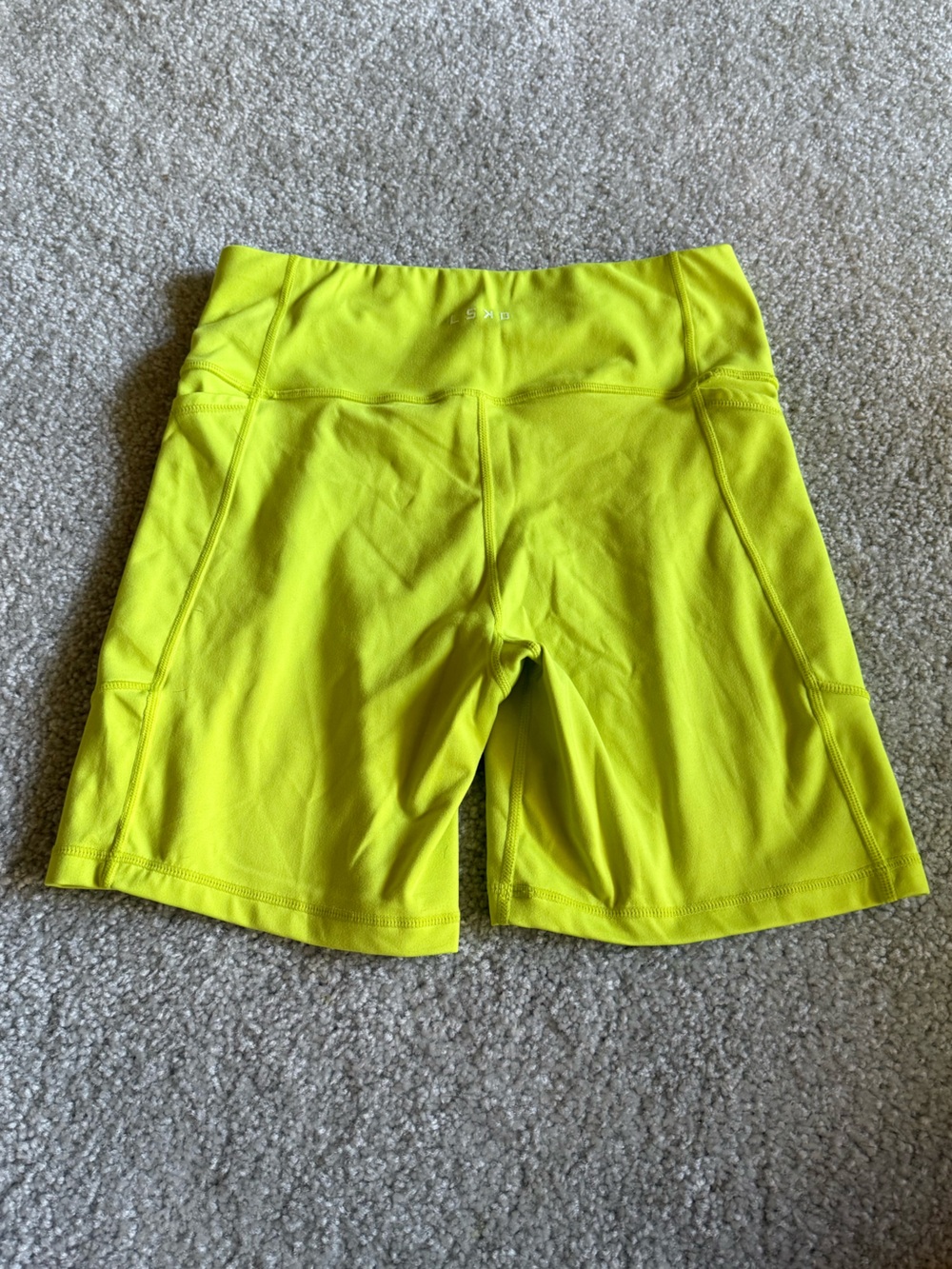 High-Rise Neon Yellow Athletic Bike Shorts